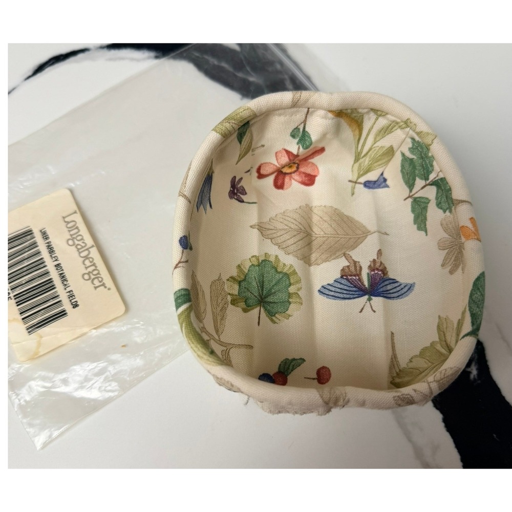 Longaberger Parsley Botanical Fields Liner for Booking Basket 2242035 NIB